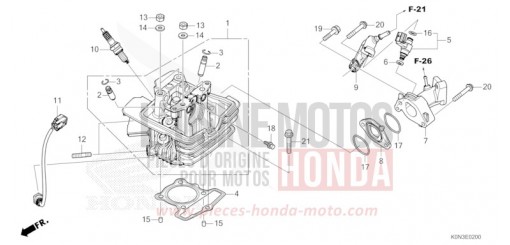 CYLINDER HEAD/INJECTOR CBF125MER de 2024